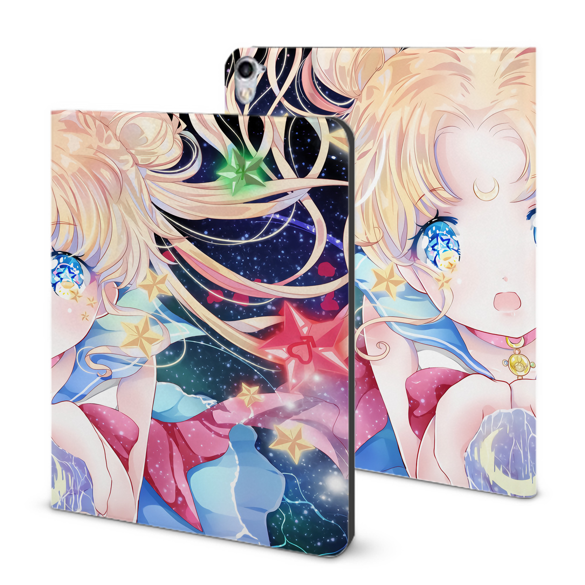 （画像用） 美少女戦士セーラームーン Sailor Moon IPad ケース ブック型 PUレザー TPU 耐衝撃 軽量 薄型 ペン収納なし 全面保護 IPad 各モデル対応